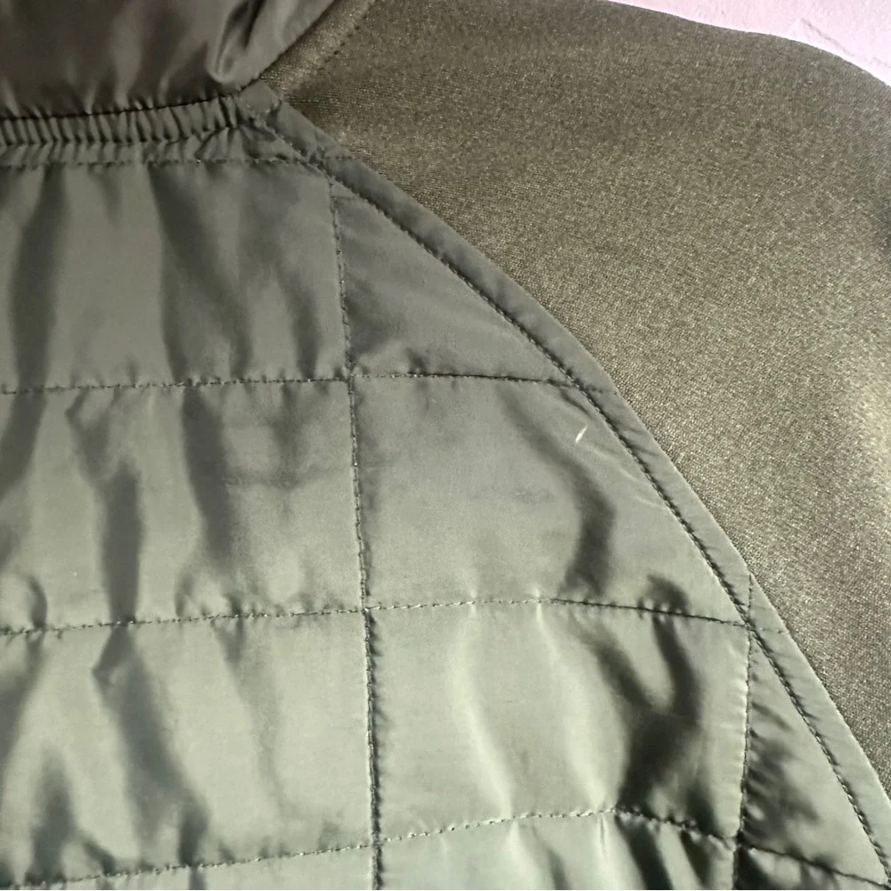 Orvis Green Quilted Jacket Fleece Hybrid Outdoor Gorpcore‎ Utility Zip Up Hiking